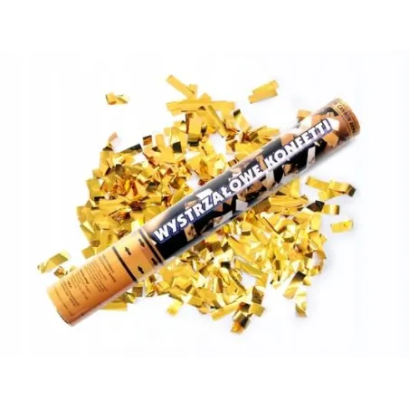 Tuba Z Konfetti Złoty 40Cm Partydeco
