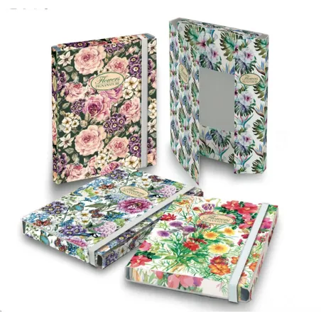 TECZKA Z GUMKĄ KWIATY B4