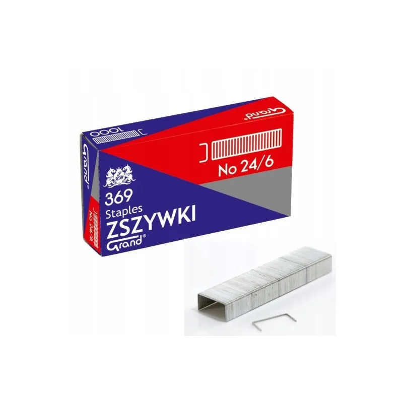 ZSZYWKI GRAND 24/6 OCYNKOWANE 1000 SZTUK – DO ZSZYWACZY BIUROWYCH