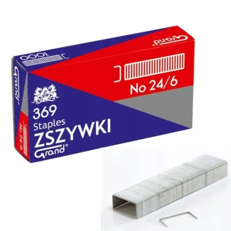 ZSZYWKI GRAND 24/6 OCYNKOWANE 1000 SZTUK – DO ZSZYWACZY BIUROWYCH