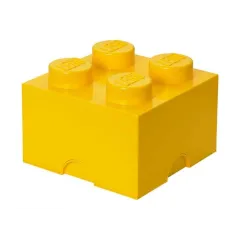 POJEMNIK SZUFLADA KLOCEK 4 WYPUSTKI ŻÓŁTY 25 X 25 X 18 CM LEGO 4005 - Room Copenhagen