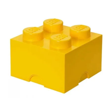 Pojemnik Szuflada Klocek 4 Wypustki Żółty 25 X 25 X 18 Cm Lego 4005