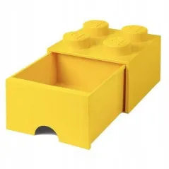 Pojemnik Szuflada Klocek 4 Wypustki Żółty 25 X 25 X 18 Cm Lego 4005