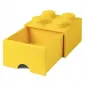 Pojemnik Szuflada Klocek 4 Wypustki Żółty 25 X 25 X 18 Cm Lego 4005