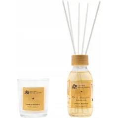 Aromas X-Mas Zestaw Cynamon-Pomarańcza Patyczki Zapachowe 95 Ml + Świeca 65 G