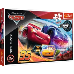 AUTA CARS 3 NIECH WYGRA NAJLEPSZY DISNEY PUZZLE 24 ELEMENTÓW MAXI 3+