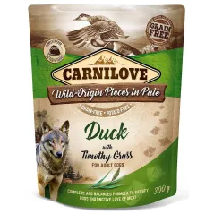 CARNILOVE ADULT DUCK & TIMOTHY GRASS MOKRA KARMA DLA PSA 300 G