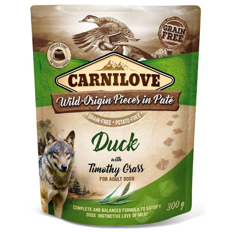 CARNILOVE ADULT DUCK & TIMOTHY GRASS MOKRA KARMA DLA PSA 300 G