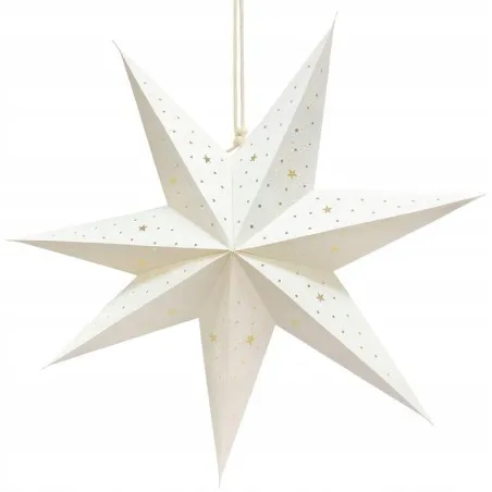 Gwiazda Papierowa Biała 45 Cm Składana Ażurowa Ozdoba Na Okno Dekoracja Świąteczna