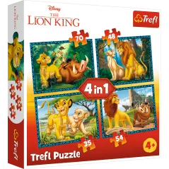 KRÓL LEW I PRZYJACIELE PUZZLE 4W1 4+ - Trefl