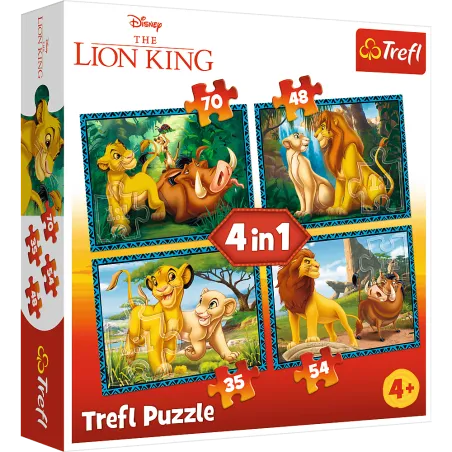 Król Lew I Przyjaciele Puzzle 4W1 207 Elementów 4+ Król Lew I Przyjaciele Puzzle 4W1 207 Elementów 4+