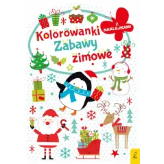 KOLOROWANKI ZABAWY ZIMOWE Z NAKLEJKAMI - Wilga