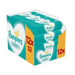 CHUSTECZKI PAMPERS SENSITIVE 12 X 52 SZT 624 SZT - Procter & Gamble