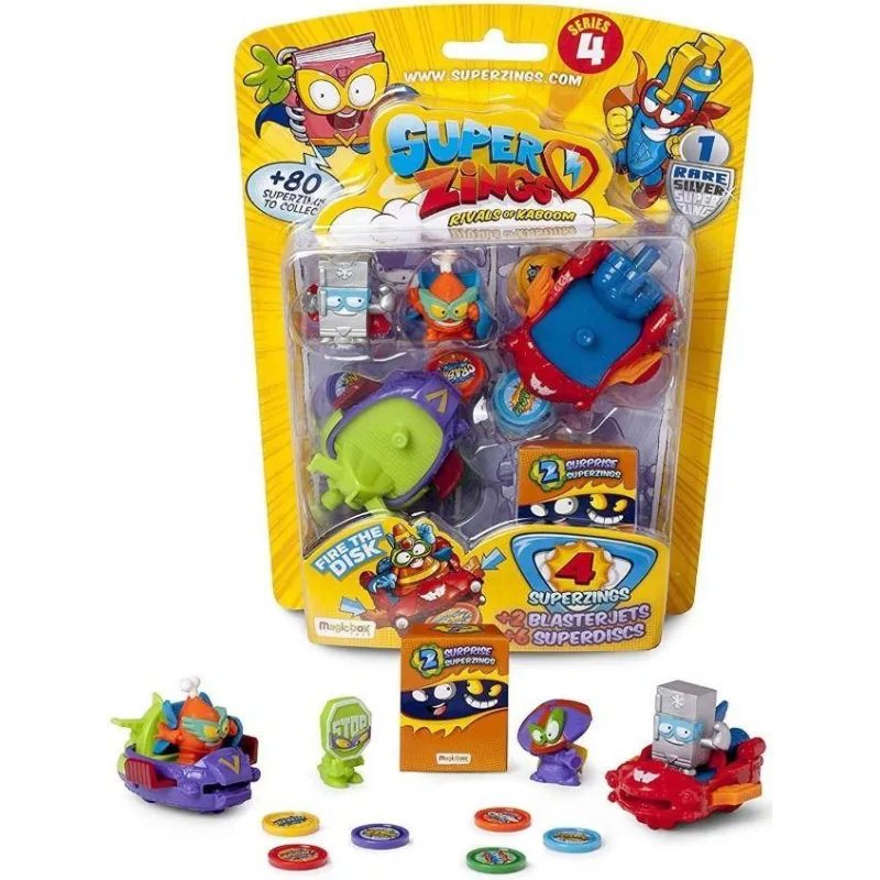 SUPER ZINGS 4 FIGURKI + 2 BLASTER JETS + 6 SUPERDISCS - Magic box SUPER ZINGS 4 FIGURKI + 2 BLASTER JETS + 6 SUPERDISCS - Magic box