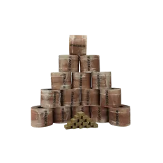 LAMPION POCHODNIA Z WOSKU 15 ROLEK WOSKU Z RECYKLINGU + NATURALNE ROZPAŁKI MANDELU