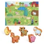 Carotina Baby Farma Puzzle Edukacyjne Dla Dzieci 1+