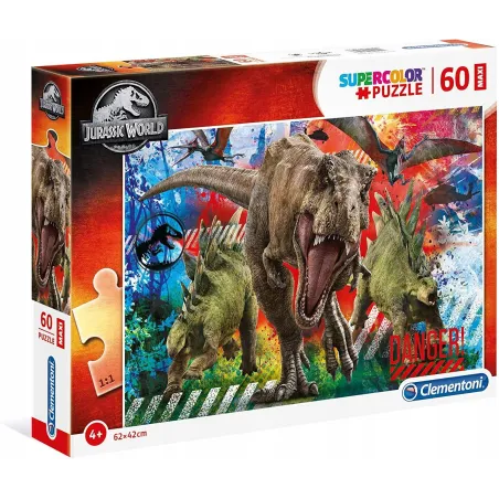 Puzzle Maxi Jurassic World Dinozaury 60 Elementów Clementoni 4+