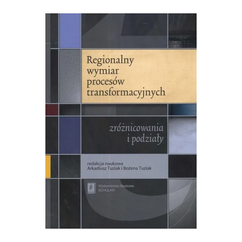 REGIONALNY WYMIAR PROCESÓW TRANSFORMACYJNYCH ZRÓŻNICOWANIA I PODZIAŁY Arkadiusz Tuziak, Bożena Tuziak - Scholar