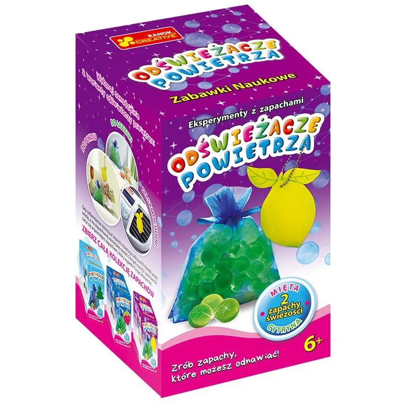 ODŚWIEŻACZE POWIETRZA MIĘTA I CYTRYNA ZESTAW KREATYWNY RANOK-CREATIVE 6+