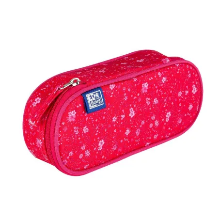 PIÓRNIK Z KLAPKĄ FLORAL CIEMNORÓŻOWY OXFORD