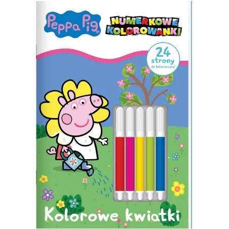 Świnka Peppa. Kolorowe Kwiatki. Numerkowe Kolorowanki Świnka Peppa. Kolorowe Kwiatki. Numerkowe Kolorowanki