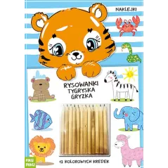 RYSOWANKI TYGRYSKA GRYZKA. KSIĄŻECZKA Z KREDKAMI