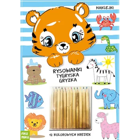 RYSOWANKI TYGRYSKA GRYZKA. KSIĄŻECZKA Z KREDKAMI