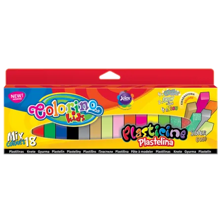PLASTELINA KWADRATOWA 18 KOLORÓW COLORINO KIDS - Patio