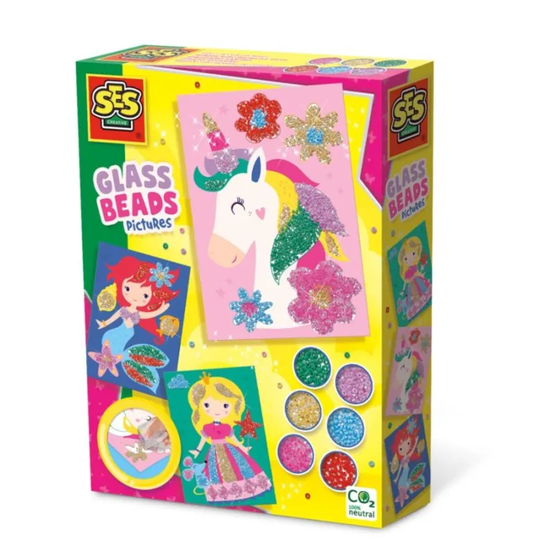 OBRAZKI DO OZDABIANIA KORALIKAMI ZESTAW KREATYWNY SES CREATIVE 6++