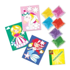 OBRAZKI DO OZDABIANIA KORALIKAMI ZESTAW KREATYWNY SES CREATIVE 6++