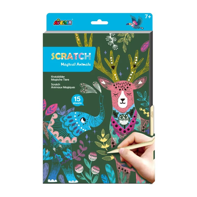 MAGICZNE ZWIERZĘTA. WYDRAPYWANKA A4 3+