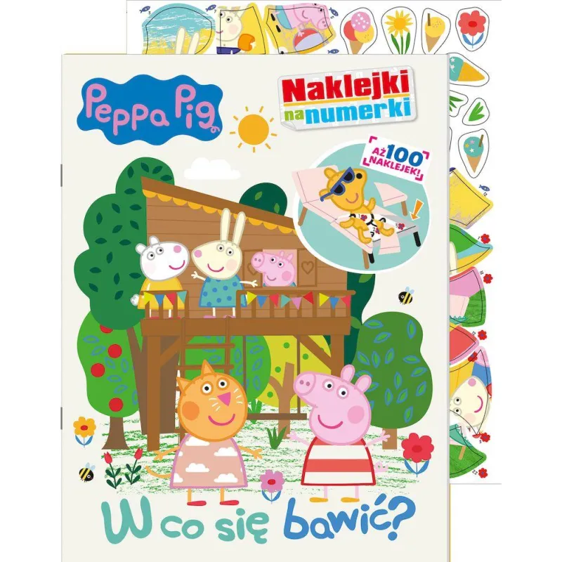 W co się bawić Świnka Peppa. Naklejki na numerki Opracowanie zbiorowe