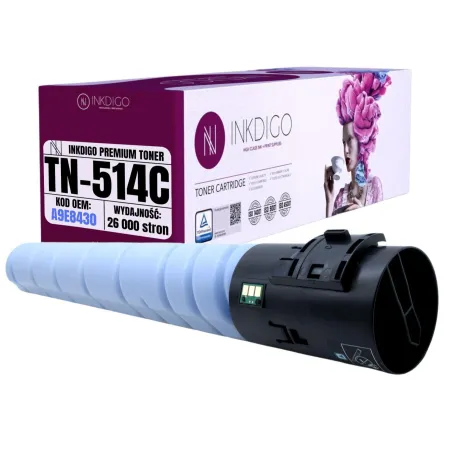 Inkdigo Tn-514C Toner Zamienny Cyan Do Bizhub C458/C558/C658