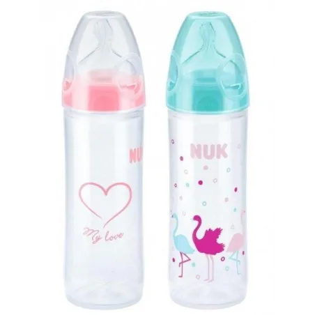 BUTELKA DLA NIEMOWLĄT NUK NEW CLASSIC 250ML 6-18M SILIKON 2SZT.