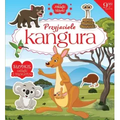 PRZYJACIELE KANGURA. NAKLEJKI ISKIERKI. KOLOROWANKA Z NAKLEJKAMI