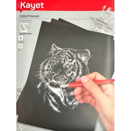 Zdrapywanki Zwierzęta A5 Zestaw 6 Wzorów Kayet