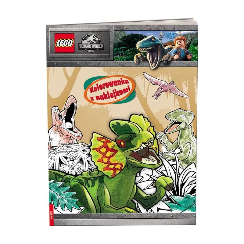 LEGO JURASSIC WORLD KOLOROWANKA Z NAKLEJKAMI 
