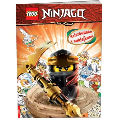 LEGO NINJAGO KOLOROWANKA Z NAKLEJKAMI 5+ - Ameet