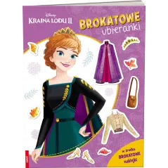DISNEY KRAINA LODU 2. BROKATOWE UBIERANKI. KSIĄŻECZKA Z NAKLEJKAMI - Ameet