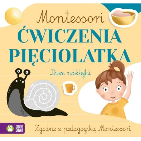 Ćwiczenia Pięciolatka. Montessori Książeczka Z Naklejkami Ćwiczenia Pięciolatka. Montessori Książeczka Z Naklejkami