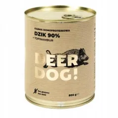 MOKRA KARMA DLA PSA DEER DOG DZIK + TOPINAMBUR 800G 93% MIĘSA
