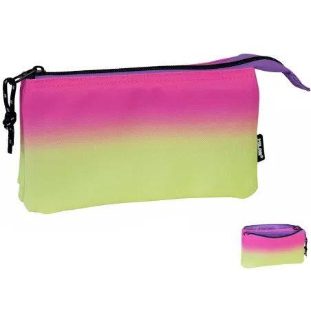 Piórnik Szkolny Sunset 5 Komór Żółto-Różowy Milan