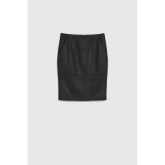 Ołówkowa Spódnica Czarna Przed Kolano Rozmiar 38