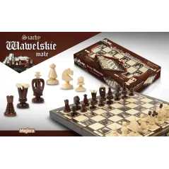 SZACHY DREWNIANE WAWELSKIE Z POCZTEM KRÓLÓW POLSKICH GRA EDUKACYJNA 7+