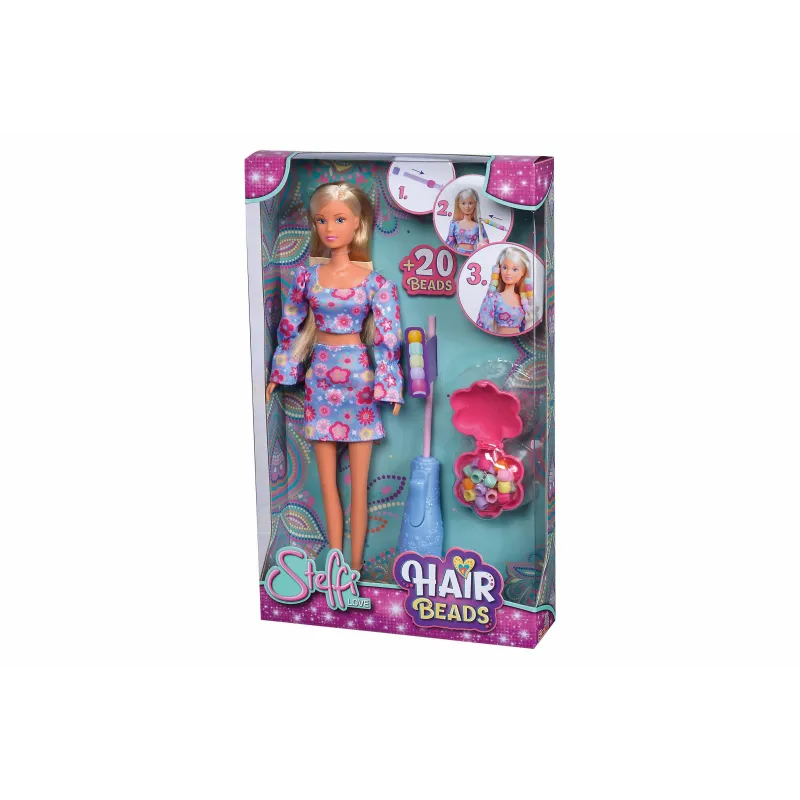 STEFFI LOVE MODNA LALKA 29 CM ZAPLATACZ I 20 KORALIKÓW 3+