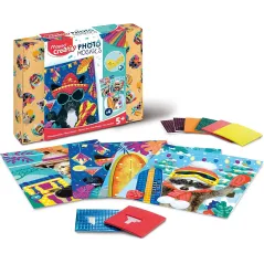 FOTOMOZAIKI ZWIERZAKI PODRÓŻNIAKI CREATIV ZESTAW KREATYWNY 5+