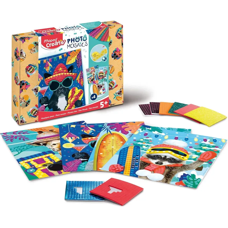 FOTOMOZAIKI ZWIERZAKI PODRÓŻNIAKI CREATIV ZESTAW KREATYWNY 5+ FOTOMOZAIKI ZWIERZAKI PODRÓŻNIAKI CREATIV ZESTAW KREATYWNY 5+