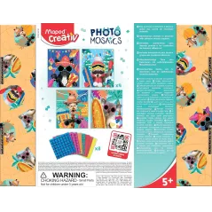FOTOMOZAIKI ZWIERZAKI PODRÓŻNIAKI CREATIV ZESTAW KREATYWNY 5+