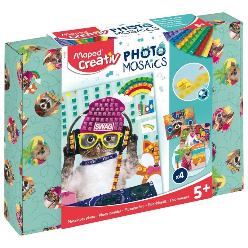 FOTO MOZAIKI ZWIERZAKI FAJNIAKI ZESTAW KREATYWNY DLA DZIECI 5+ FOTO MOZAIKI ZWIERZAKI FAJNIAKI ZESTAW KREATYWNY DLA DZIECI 5+