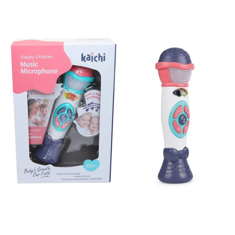INTERAKTYWNY MIKROFON DLA MALUCHA Z EFEKTAMI ŚWIETLNYMI I DŹWIĘKOWYMI 12M+